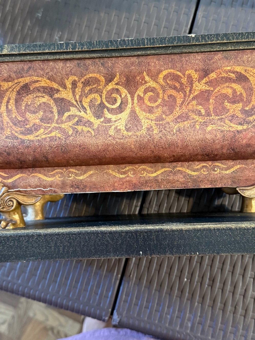 Decorative Brown and Gold Ornate Home Accent by